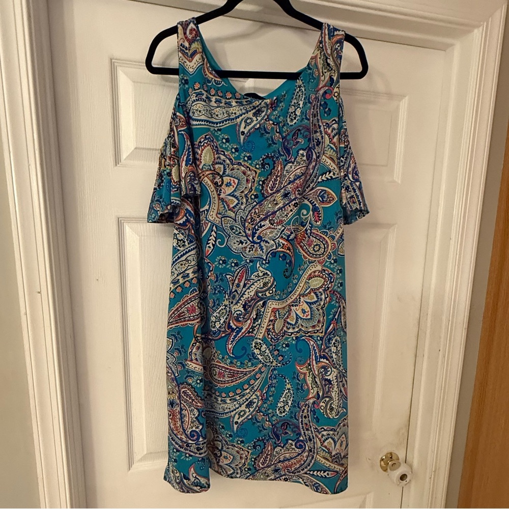 RN Studio blue Paisley Dress in Multicolor size 18